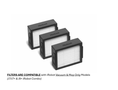 Roomba Combo j7/+, j9+ & 10 Max (Vac & Mop Only) Filter (3 pack)